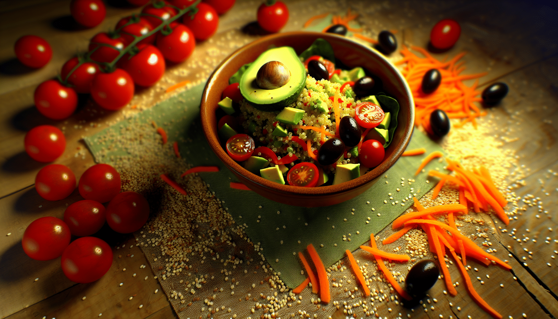 Beneficios nutricionales de la ensalada de quinoa y aguacate para la salud cardiovascular y bienestar general